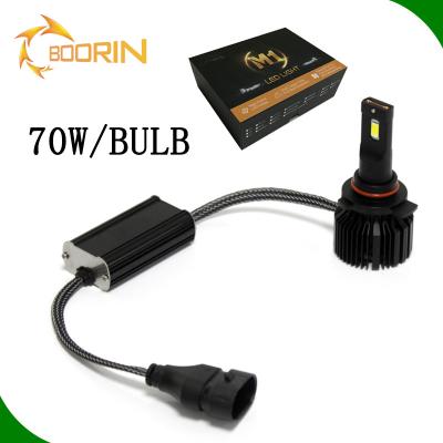 China automotive led headlight M1 70W 7000LM copper heat dissipation car led bulb h7 h11 hb3 hb4 h4 6000k 140w headlamps 5411 for sale