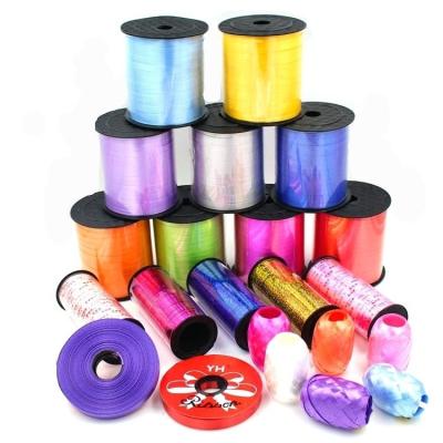 China Hot Sale Metallic Ribbon Decorative Solid Gift Wrapping Plain Poly Plastic Curling Roll for sale