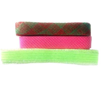 China Gift Wrapping Floral Decoration Around Woven Nylon Mesh Tubing Ribbon Rope for sale