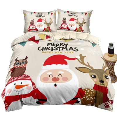 China Luxury 3d Bedding Nondisposable Scenographer Sheet Sets Christmas Duvet Cover for sale