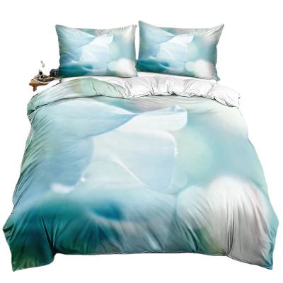 China Nondisposable Wholesale Comforter Set Bedding Luxury Polycotton 3D Printed Floral Bedding Set for sale