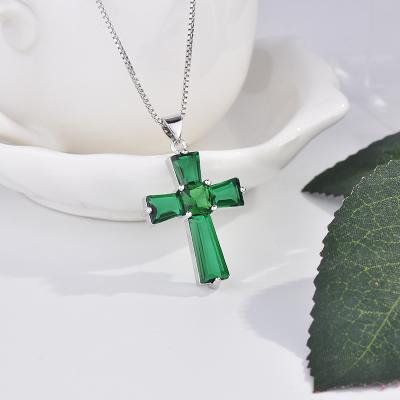 China 2021 Cute Crystal Cross Necklace Jewelry Set Cross Pendants For Necklace For Women Men for sale