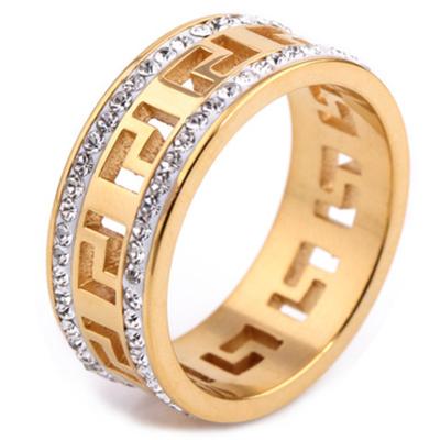 China 2021 Wholesale Design Jewelry Romantic Casual Men Ring Hollow Regular Diamond Cubic Zirconia Ring For Women for sale