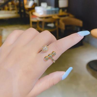 China Hot Sale Romantic Wholesale Minimalist Healing Couples Rings Gold Plated Jewelry Ring Sets Adjustable Ring for sale