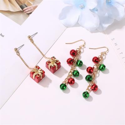 China Top Fashion Christmas Tree Earring Christmas Hat Santa Claus Gift Wholesale Jewelry Ear Studs For Kid Women for sale