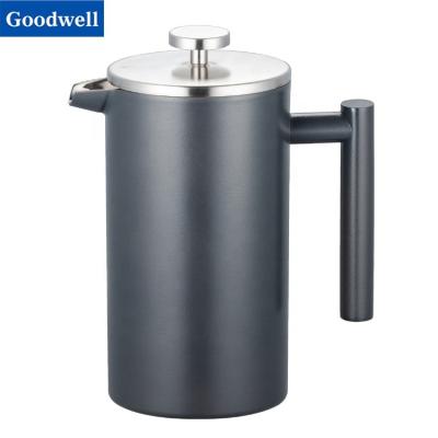 China Viable** Amazon Popular Double Wall Insulated French Press and Stainless Steel 1000ml Coffee Press French Press Coffee Maker for sale