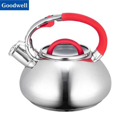 China *Amazon Popular Stainless Steel Whistling Kettles Sustainable And Whistling Water Kettles 3L for sale