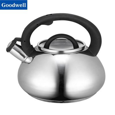 China *Amazon Popular Stainless Steel Whistling Kettles Sustainable And Whistling Water Kettles 3L for sale