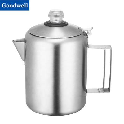 China Popular *Amazon Viable Stainless Steel Coffee Pot and Camping Coffee Percolator Camping Coffee Maker 12 Cup for sale