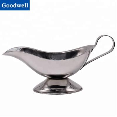 China High Sustainable Popular Polished Stainless Steel Gravy Boat for sale