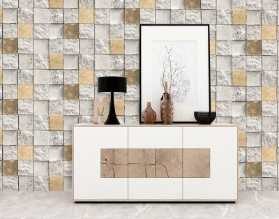 China Home Modern Stone Decoration Wallpaper 3d Mosaic Background Wall Self Adhesive Nonwoven Wallpaper for sale