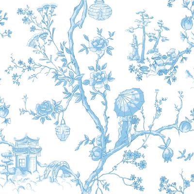 China Farmhouse simple style high-end atmosphere for living room modern home decoration 3D flower and bird mural wallpaper for sale