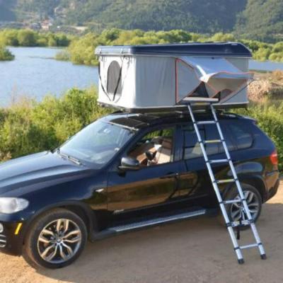 China Cheapest 4wd Shell Roof Top Tent Car Auto Outdoor Camping Straight Bracing Type Hard Fiberglass With Solar Panel for sale