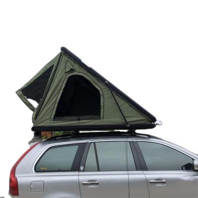 China Hot Selling Triangle Car Roof Tent Solar Double Top Aluminum Hard Shell Roof Top Tent Straight Tie Type for sale