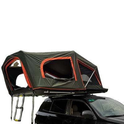 China Straight Bracing Type 2021 Outdoor Shell 4 Person Aluminum Shell Car Roof Top Tent For Camping for sale