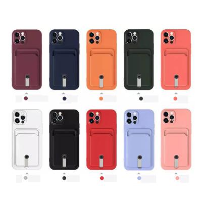 China Shockproof Simple TPU Cell Phone Case Anti Drop With Thin Hole Card Slot Protective Phone Case All Included Phone Case For iPhone for sale