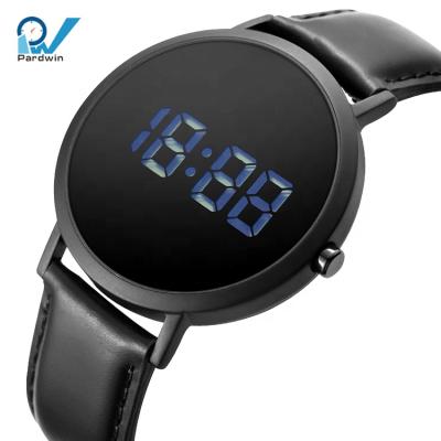 China Black Automatic Stainless Steel Case PVD Date Minimalist Digital Wrist Watch With Clear Sapphire Glass Dial Number for sale