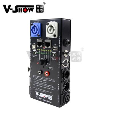 China Stage Lighting V-Show Russia Warehouse Rj45 Network Cable Tester With Multi Function Test Cables For Stage Lights for sale