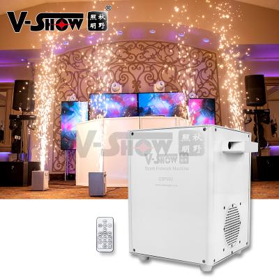 China 110V/10A Remote Control V-Show DMX Effect Sparkler Firework Machine 650W Mini Cold Spark Machine Wedding for sale