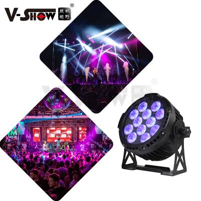 China Wedding V-show 6pcs with Flightcase 12 * 18W RGBWA+UV 6in1 Outdoor Waterproof Par LED Battery Wireless Lights for sale