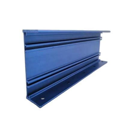 China Industry / Construction / Rail / Electronic / Auto Heavy Duty Blue Anodized Double Track Aluminum Extrusion T Slot Rail Profile for sale