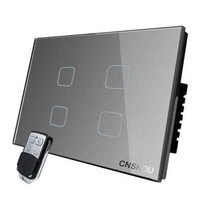 China Touch Switch CNSKOU US/AU Standard 4 Band 433mhz Remote Control Wireless Lamp Switch à venda