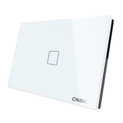 Chine 2 Way Touch Wall Switch US Standard Smart Home Devices 1 Gang 2 Way Touch Electric Wall Switch à vendre