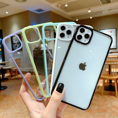 China 2022 New Shockproof Colorful Transparent Clear Acrylic TPU Case For iPhone 13 mini Pro Max Cases Silicone Strong Protective Cover for sale