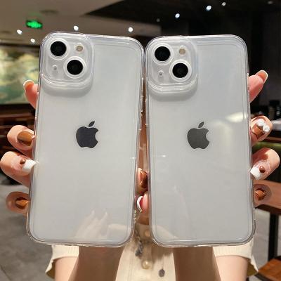 China Clear Transparent Shockproof Protective Camera Lens TPU Shockproof Case For iPhone 13 Cases High Quality Max Mini Pro Silicone Cover for sale