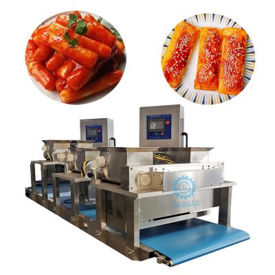 China Squishy industrial rice bar cake machine rice garaetteok extruding machine for making chewy tteokbokki for sale