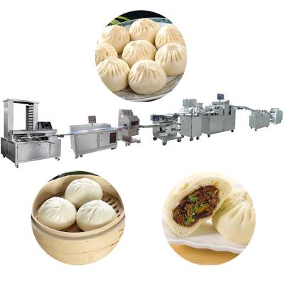 China Hot Sale Hotels Small Electric Chinese Baozi Mantou Stuffed Rolls Momo Steamed Production Line Making Encrusting Machine for sale