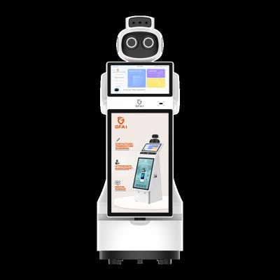 China Hotel Customized Smart Screen Display And Hotel Front Desk Service Robot for sale