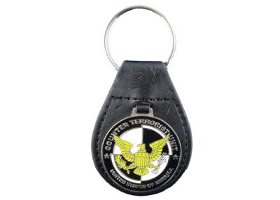 Κίνα Προωθητικό δέρμα Keychain, εξατομικευμένο δέρμα Keychains αετών δώρων με την επένδυση νικελίου προς πώληση