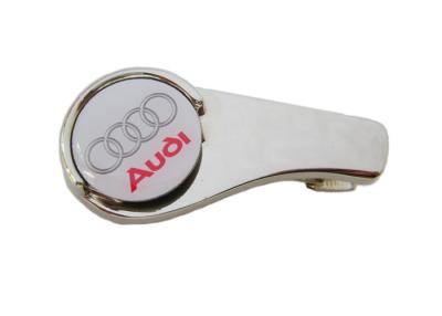 China Customized Zinc Alloy Audi Golf Cap Clip With Ball Markers, Nickel Plating, Back Side With Metal Clip for sale