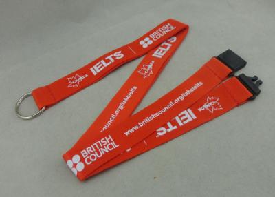 China 900*20 mm Silk Screen Printing Nylon Lanyards With Safety Break Away Clip for sale