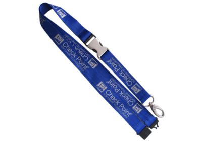 China Check Point Silk Screen Printing Personalized Polyester Promotional Lanyards For ID Card for sale