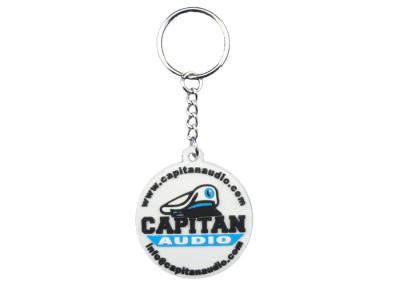 China Capitan Soft PVC Colorful Keychains, Custom Logo Key Chain With Silk Screen Printing for sale