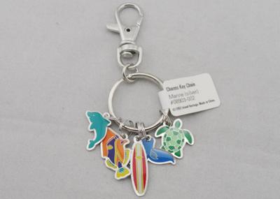 China Small Marine Animals Promotional Keychain , 28mm Colorful Offset Printing For Girl for sale