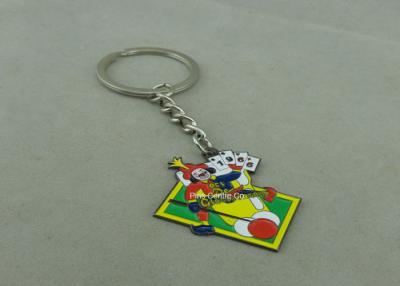 China Custom Soft Enamel Souvenir Keychains Mitation Rhodium Plating Lead & Nickel Free for sale