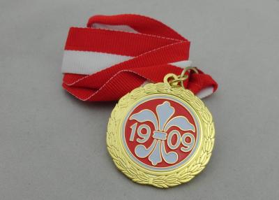 China 88mm Enamel Medal Antique Silver Plating , Iron Medal For Sport Game for sale