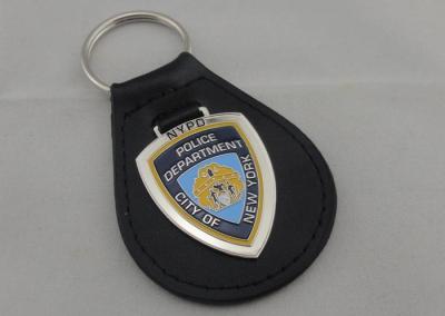 Κίνα 1.5 χιλ. εξατομικευμένου δέρματος Keychains, βασική αλυσίδα δέρματος της Νέας Υόρκης πόλεων με την επένδυση νικελίου προς πώληση