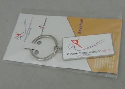 Chine Émail dur Keychain promotionnel avec le nickelage pour Gymnaestrada à vendre