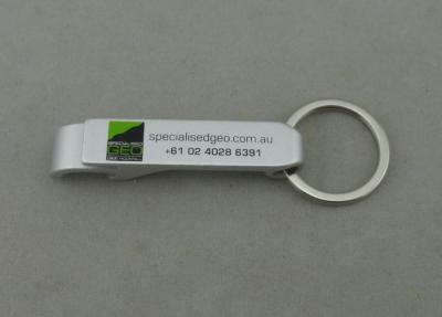 Chine L'ouvreur de GEO Bottole Keychain promotionnel par en alliage de zinc moulage mécanique sous pression avec le nickelage à vendre