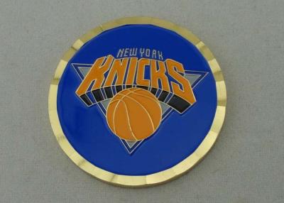 China New York KNICKS Basketball Coins With Soft Enamel / Gear Edge for sale