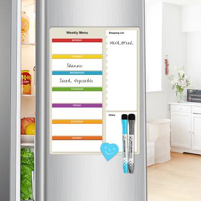 China Amazon Magnetic Weekly Planner Fridge Magnet Dry Erase Hot Selling Monthly Whiteboard For Home for sale