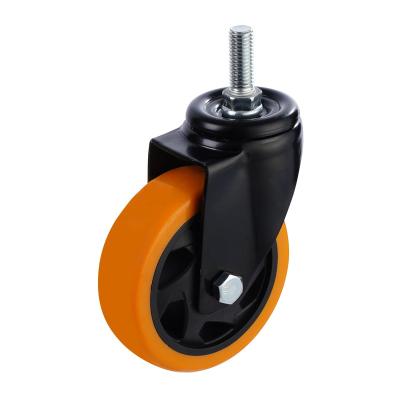 China PIVOT 75mm Medium Duty Load Capacity Industrial Caster With 3inch Polyurethane Wheel American Type Industrial Caster for sale