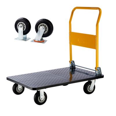 China Heavy Duty Steel Platform Hand Truck Heavy Duty Steel Hand Truck New Load 300kg Durable Design for sale