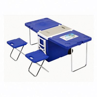 China Waterproof Color Customized Foldable 28L Table Box Cooler Ice Chest Cooler Box for sale