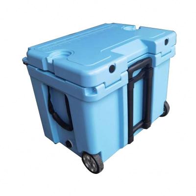 China Waterproof 40L rotomolded cool coolers ice chest cooler box with handle and wheels for sale