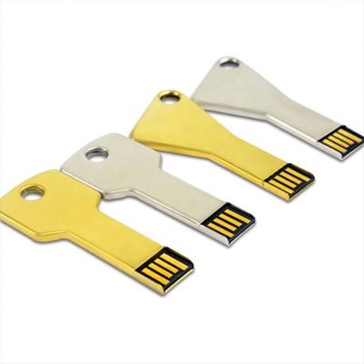 China Custom Metal LOGO Memory Pen Drive High Speed ​​USB 2.0 USB 3.0 Metal Key Flash Drive for sale